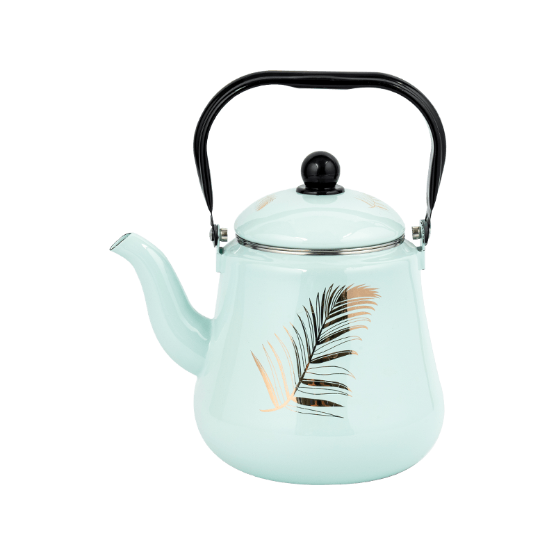 TK507 Stor kapacitet 2.2L Emalje Teapot med håndtag