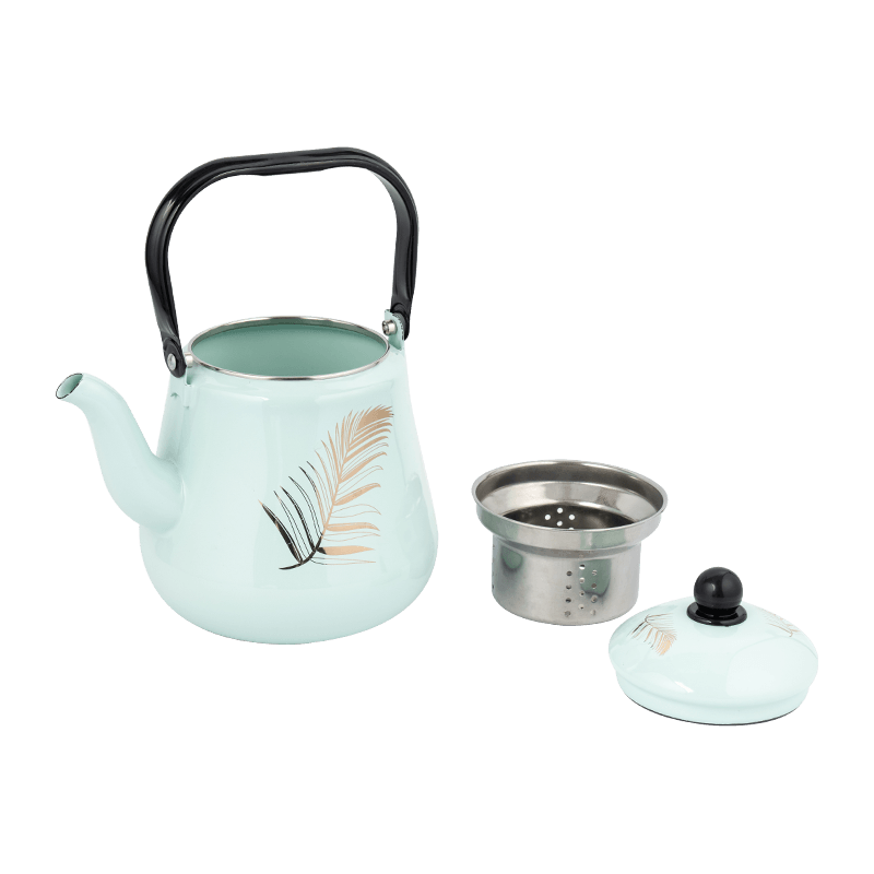 TK507 Stor kapacitet 2.2L Emalje Teapot med håndtag