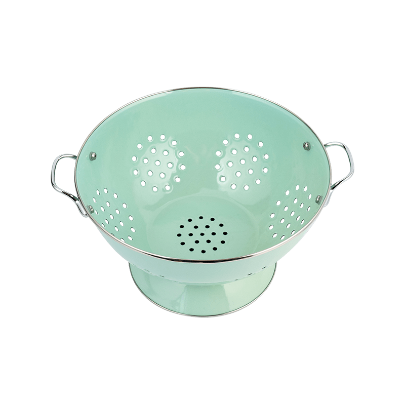 Vintage emaljefrugtkurv