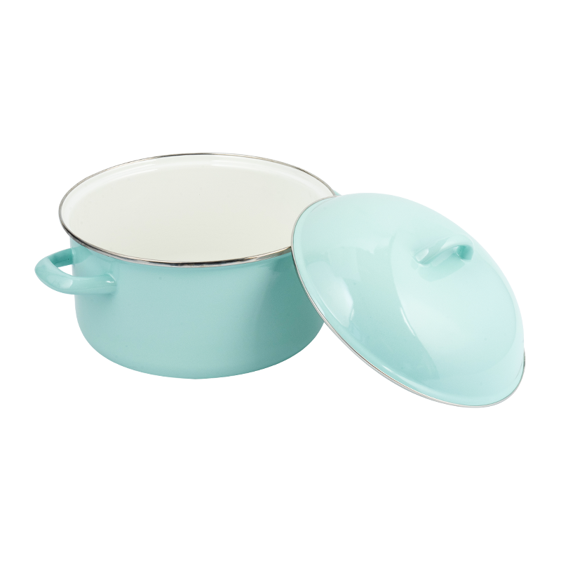 801d emalje dobbelthåndtag lige lagerpot