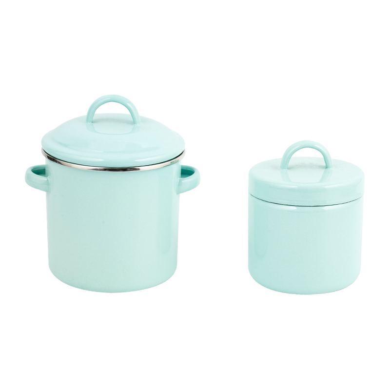 Emalje mini olie krukke