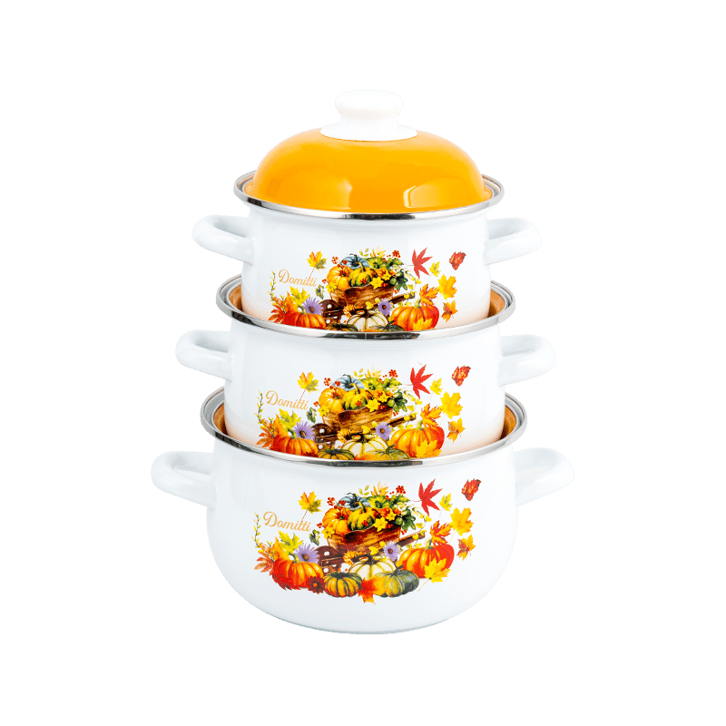 806D-5 rustfrit stål rund kantlagre Simmer emalje gryde