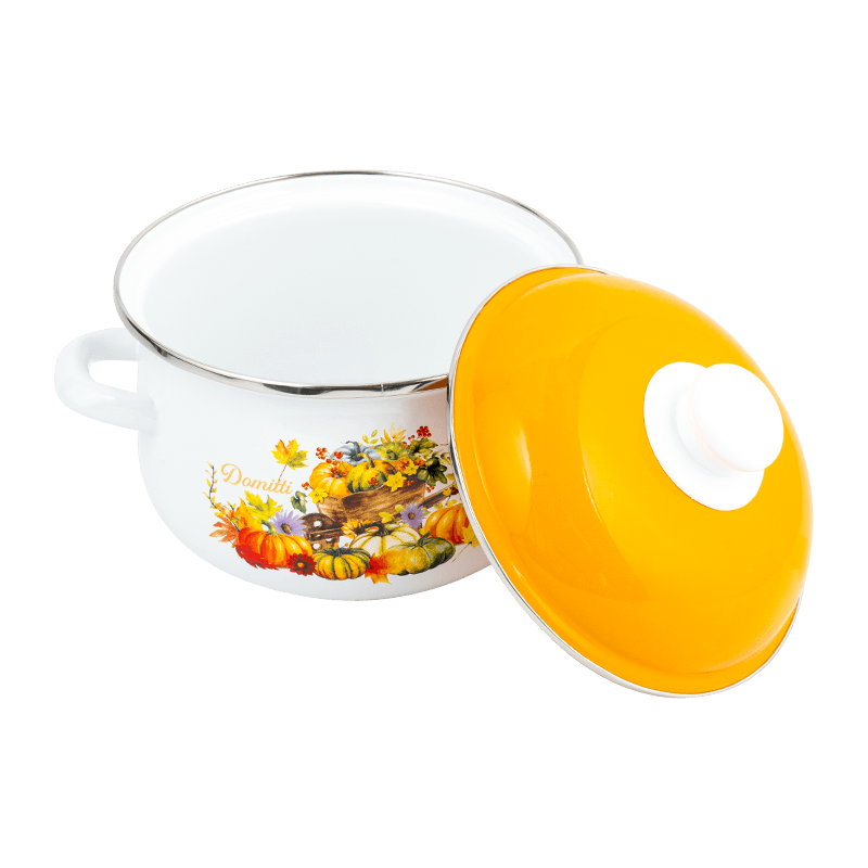 806D-5 rustfrit stål rund kantlagre Simmer emalje gryde