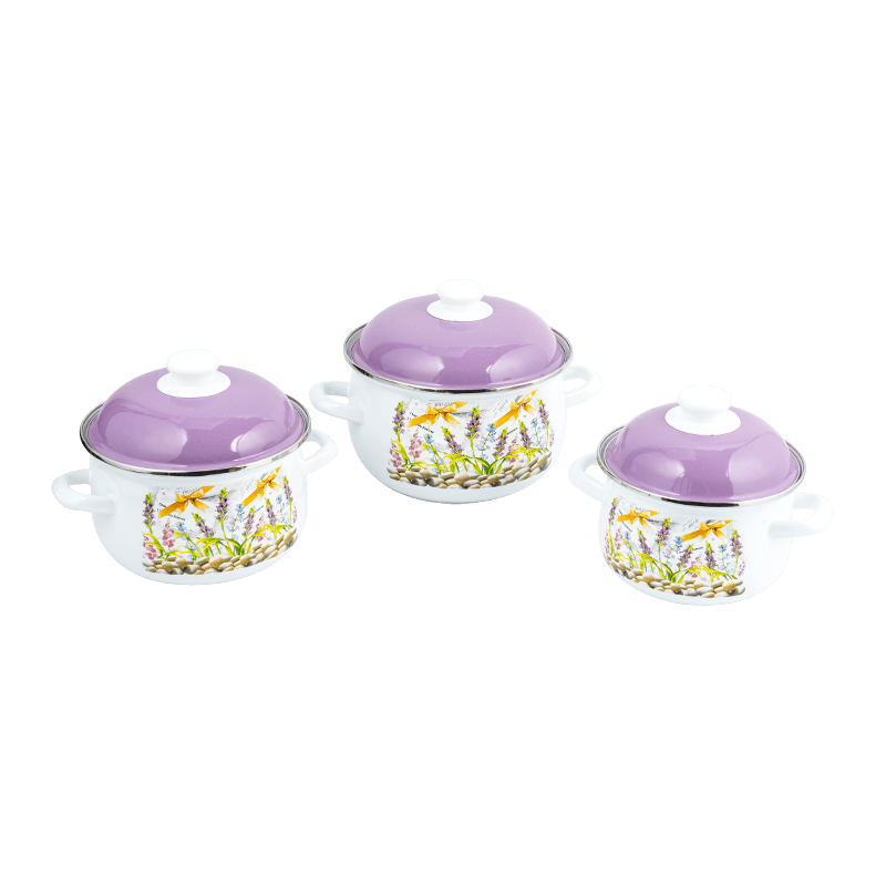 806D-5 rustfrit stål rund kantlagre Simmer emalje gryde