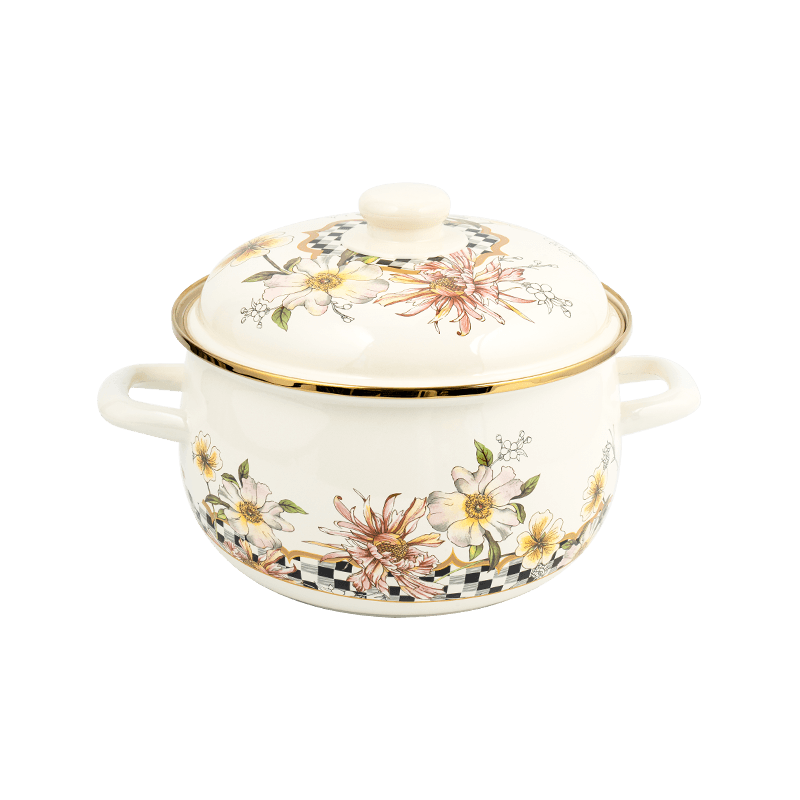 806D-5 rustfrit stål rund kantlagre Simmer emalje gryde