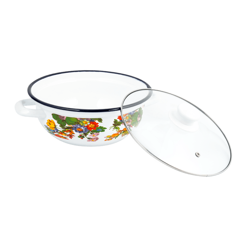 406D emalje rustfrit stål rund kandyr skaldyr lagerpot