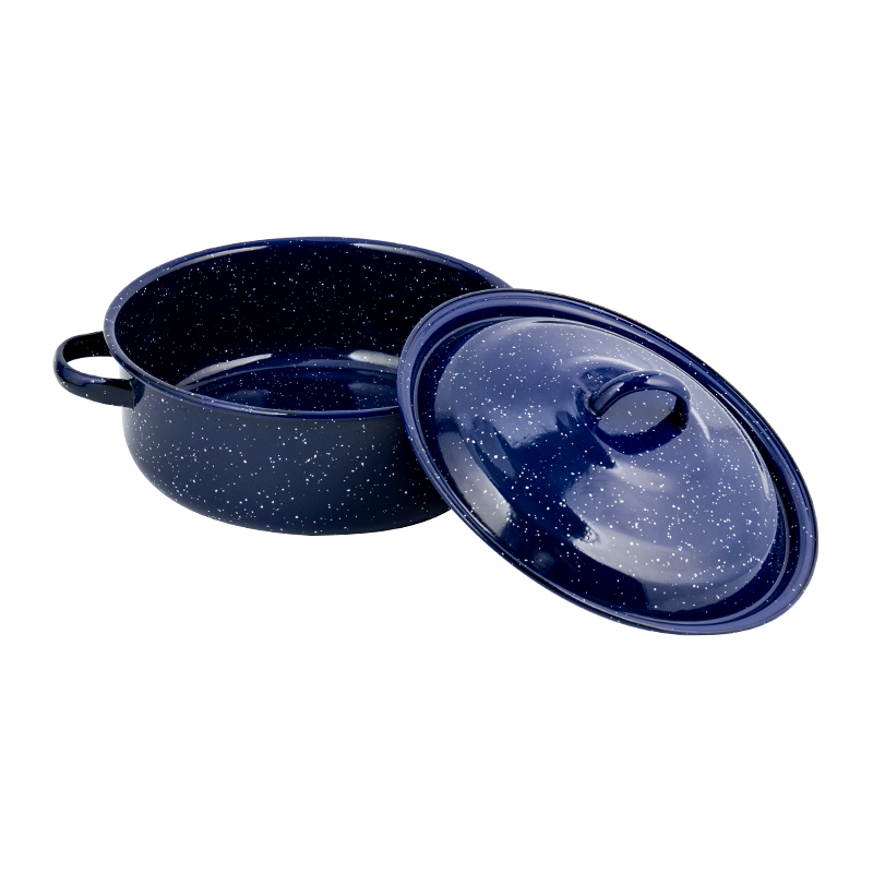 768D emalje blussede rand lige lav lagerpot