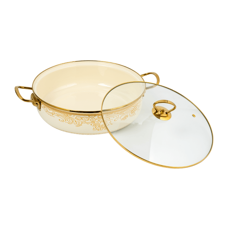 406D emalje rustfrit stål rund kandyr skaldyr lagerpot