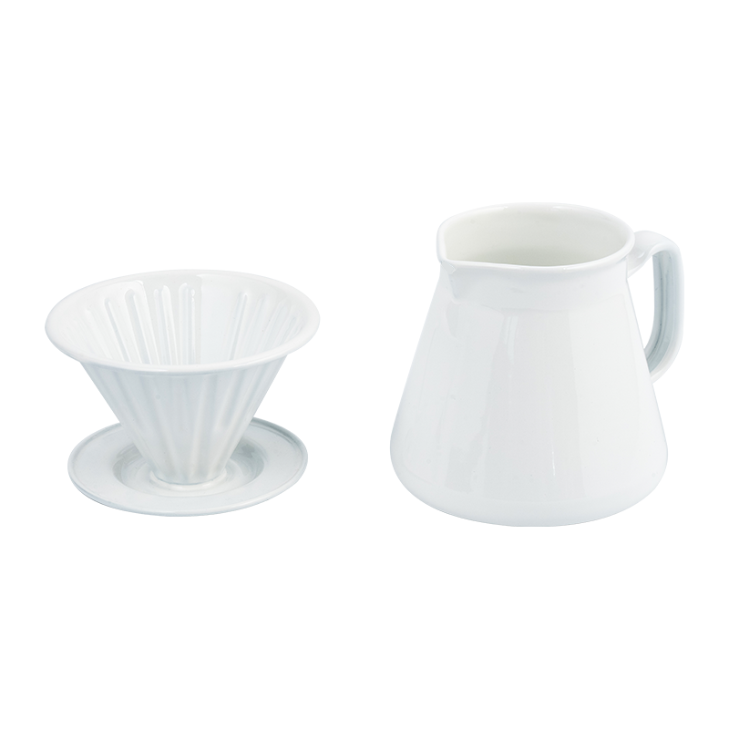 Emalje kaffe redskabssæt